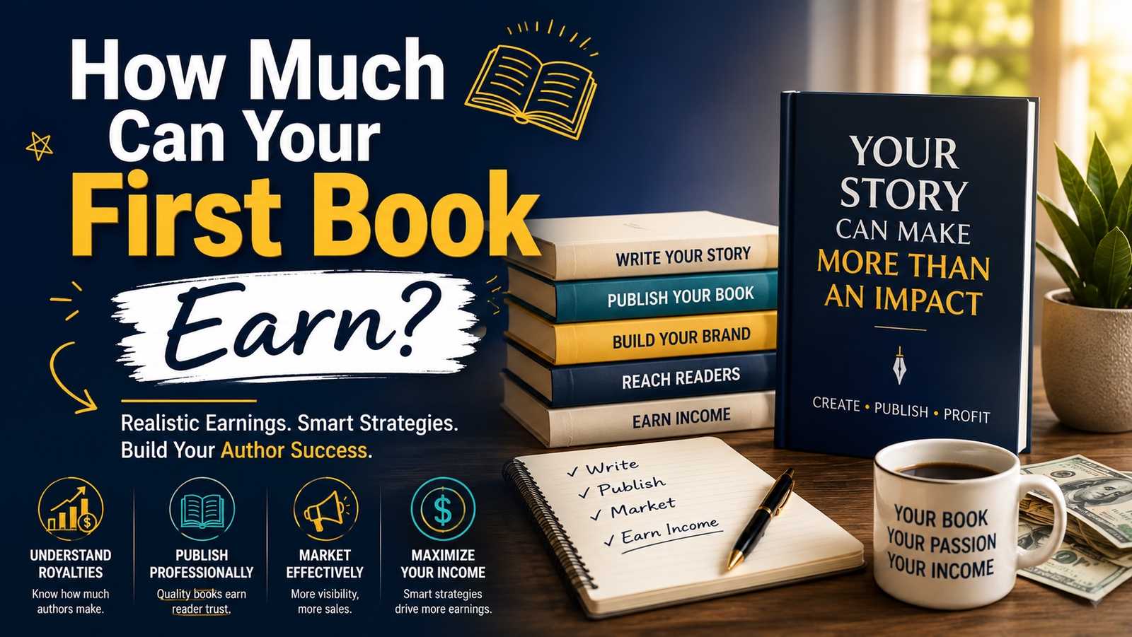 How Much Do I Expect to Make If I Publish My First Book?